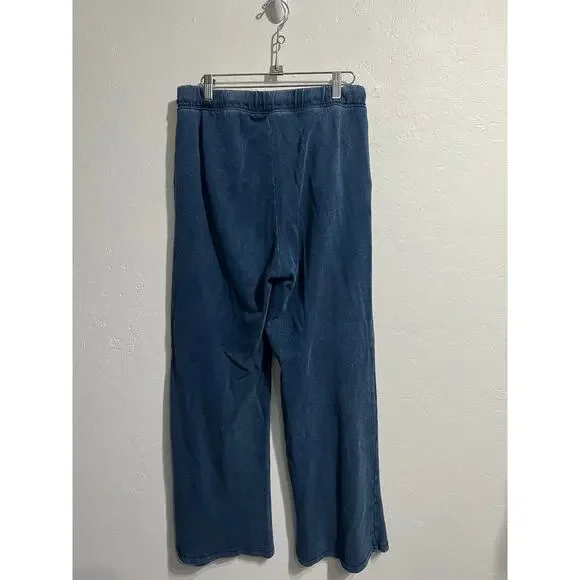 Z SUPPLY Set Med All Day Hunter Denim French Terry Shacket Pants Lounge Jacket - Picture 7 of 14